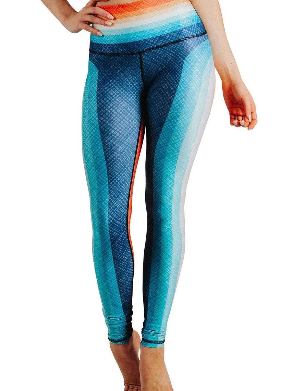 Yoga Democracy Retro Rainbow Love Leggings Capri Size Small